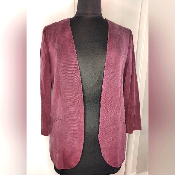 Harlowe & Graham Open Front Tencel Blazer S - Picture 1 of 10